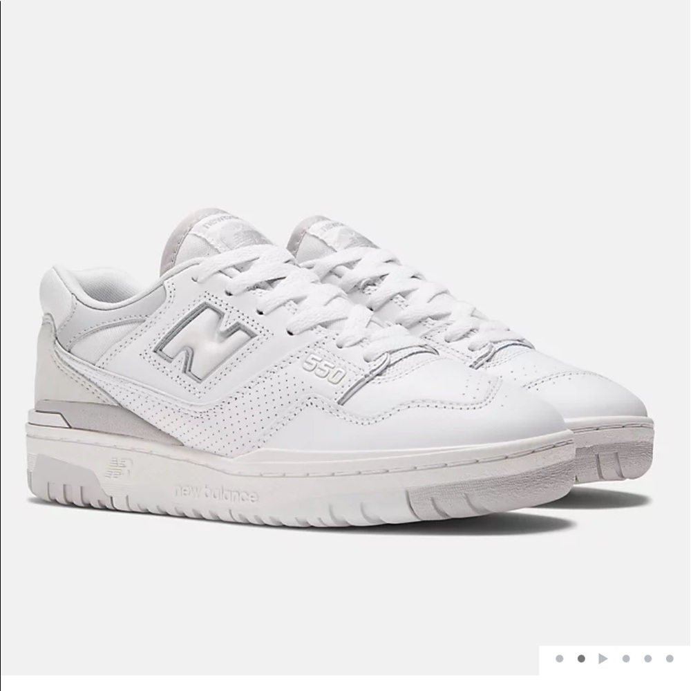 New Balance 550 White Rain Cloud Light Aluminum